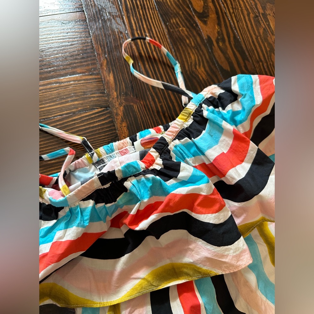 Striped Multicolor Ruffle Maxi Dress - Women - Picture 9 of 9